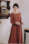 Lace Collar Ramie Vintage Dress