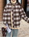 Academia Fleece Lined Plaid Coat