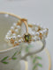 Olive Green CZ Zircon Earrings/ Bracelet