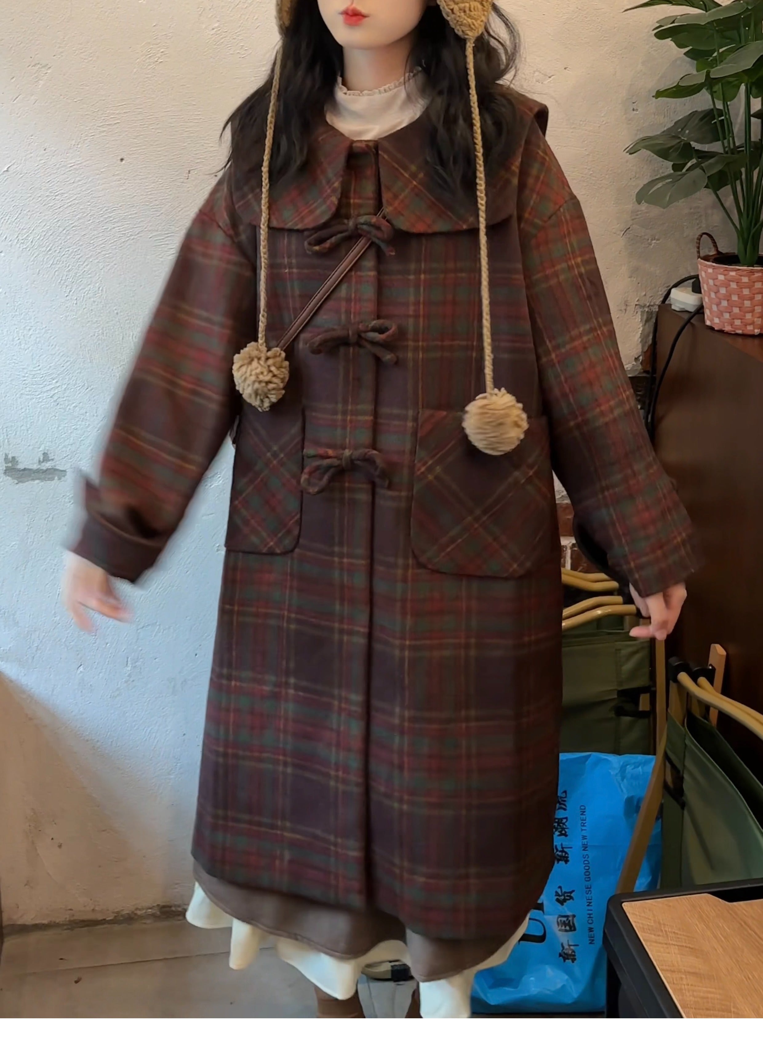 Academia Plaid Quilted Coat– The Cottagecore