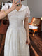 Quality White Embroidered Dress