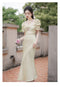 Elegant Pleated Puffy Sleeve Hollow Out Party Dress