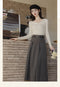 Detachable Cape Knit Top + Midi Skirt 2pcs Set