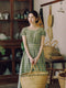 Belted Cotton Plaid Dress