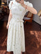 Plants Print Cottagecore Dress