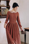 Lace Collar Ramie Vintage Dress