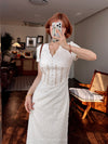 Pure Cotton Lace Embroidered Dress