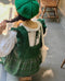 Cute Flared Sleeves Corduroy Pinafore Dress