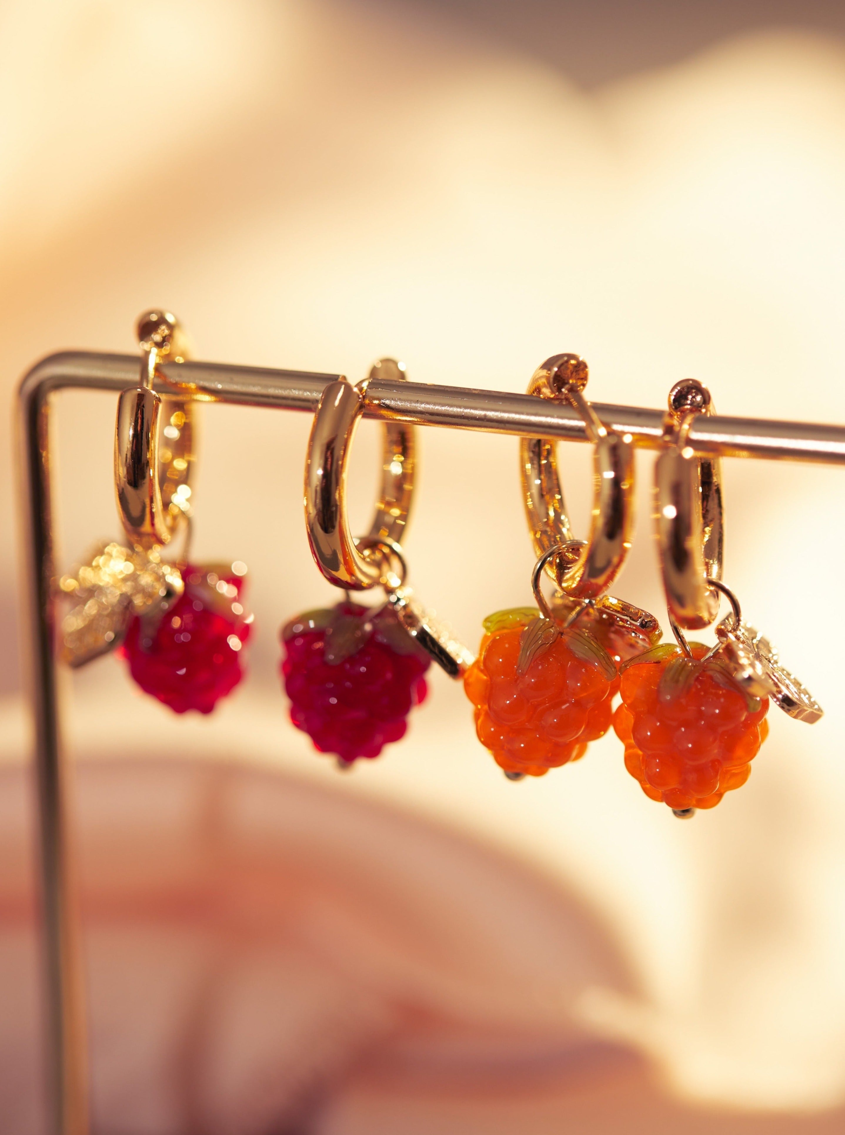 Cottage Core Raspberry Cute Raspberry Earrings– The Cottagecore
