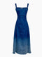 French Shading Denim Slip Dress