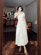 Plants Print Cottagecore Dress