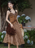 Farmcore Cowgirl Dress + Knitted Shawl