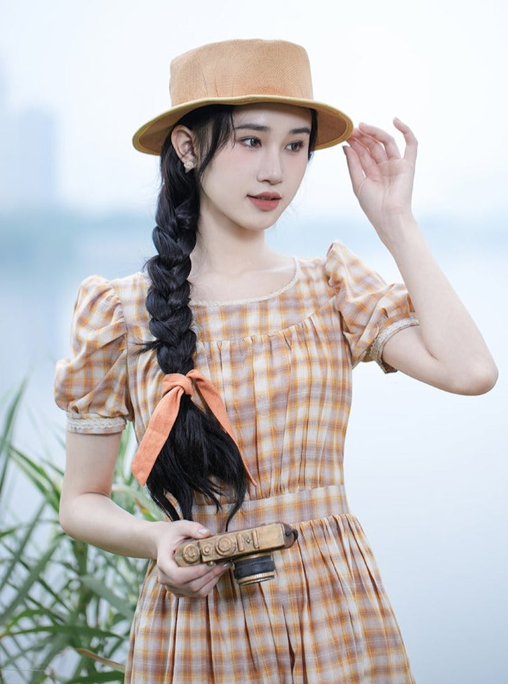 Courtney Vintage Plaid Dress