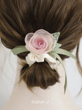 Romantic Rose Satin Hair Tie