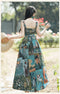 Vintage Art Print Overall Dress