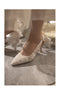 Perfect Pearl Bow Pointed Toe Shoes