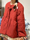 Cute Bow A Shape Quilted Coat