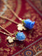 Blueberry & Rose Blue Zircon Necklace