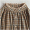 Mori Kei Lace Collar Plaid Blouse