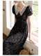 French Embroidered Lace Collar Dress
