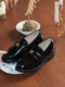 Vintage Block Heel Loafers Shoes