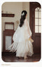 Fairy White Slip Dress + Tassel Hem Cardigan