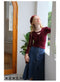 Long Sleeve Slim Fit Drawstring Shirt