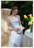 French Romantic Jacquard Dress + Lace Collar Chiffon Top