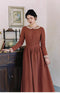 Lace Collar Ramie Vintage Dress