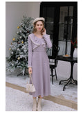 Romantic Lavender Knit Dress