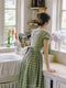 Belted Cotton Plaid Dress