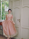 Lace Collar Pink Vintage Dress