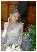 Romantic Fairy Ruffle Dress + Embroidered Chiffon Top
