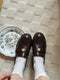 Vintage Block Heel Loafers Shoes