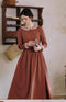 Lace Collar Ramie Vintage Dress