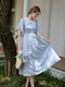 French Puffy Sleeve Dress