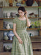 Belted Cotton Plaid Dress