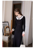 Frilled Collar Elegant Knit Dress