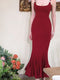 Elegant Backless Mermaid Dress