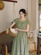 Belted Cotton Plaid Dress