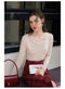 Romantic Knit Top + Plaid Slit Skirt