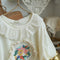 Floral Embroidered Cotton T Shirt