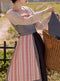 Cinderella Patchwork Cotton Linen Dress