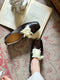 Vintage Lace Up Square Toe Shoes