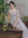 Embroidered Regency Era Dress