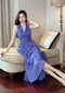 V Neck Ruffled Prom Dress