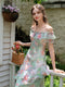 French Floral Ruffled Dress