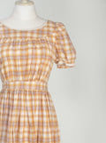 Vintage Plaid Dress With Belt