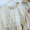 Quality Linen Flared Lace Sleeved Shirt