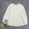 Fleece Lined Embroidered Cotton Blouse